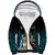 Bahamas Coat of Arms and Flag Sherpa Hoodie with Blue Coral Pattern and Marlin Crest - Wonder Print Shop