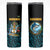 Bahamas Coat of Arms and Flag Skinny Tumbler with Blue Coral Pattern and Marlin Crest - Wonder Print Shop