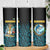 Bahamas Coat of Arms and Flag Skinny Tumbler with Blue Coral Pattern and Marlin Crest - Wonder Print Shop