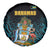 Bahamas Coat of Arms and Flag Spare Tire Cover with Blue Coral Pattern and Marlin Crest - Wonder Print Shop