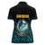 Bahamas Coat of Arms and Flag Women Polo Shirt with Blue Coral Pattern and Marlin Crest - Wonder Print Shop