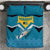 Bahamas Bedding Set with Blue Marlin Fish Tribal Chevron Flag Spirit