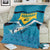 Bahamas Blanket with Blue Marlin Fish Tribal Chevron Flag Spirit