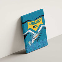 Bahamas Canvas Wall Art with Blue Marlin Fish Tribal Chevron Flag Spirit