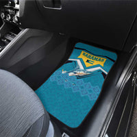 Bahamas Car Mats with Blue Marlin Fish Tribal Chevron Flag Spirit