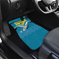 Bahamas Car Mats with Blue Marlin Fish Tribal Chevron Flag Spirit