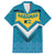 Bahamas Family Matching Puletasi and Hawaiian Shirt with Blue Marlin Fish Tribal Chevron Flag Spirit