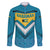 Bahamas Family Matching Puletasi and Hawaiian Shirt with Blue Marlin Fish Tribal Chevron Flag Spirit