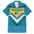 Bahamas Family Matching Summer Maxi Dress and Hawaiian Shirt with Blue Marlin Fish Tribal Chevron Flag Spirit