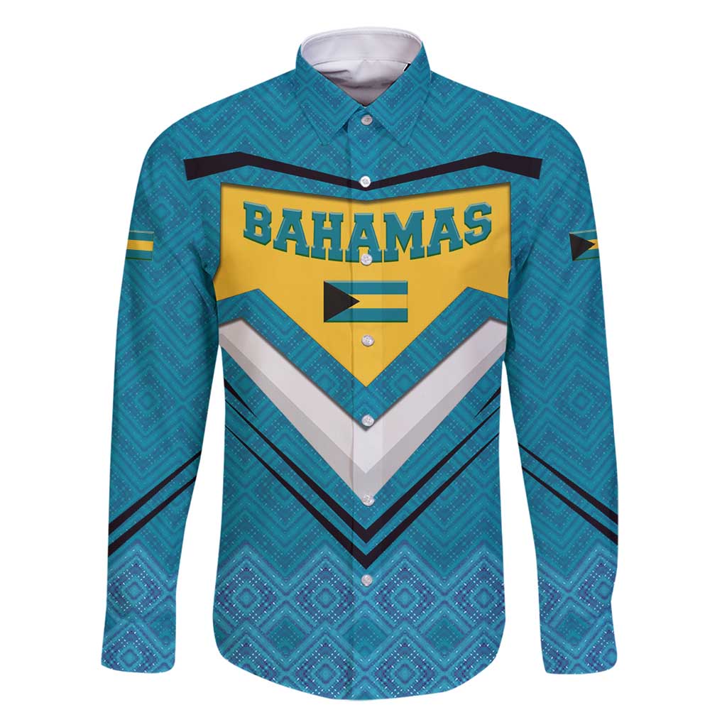 Bahamas Family Matching Summer Maxi Dress and Hawaiian Shirt with Blue Marlin Fish Tribal Chevron Flag Spirit