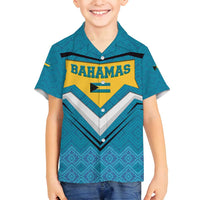 Bahamas Family Matching Summer Maxi Dress and Hawaiian Shirt with Blue Marlin Fish Tribal Chevron Flag Spirit