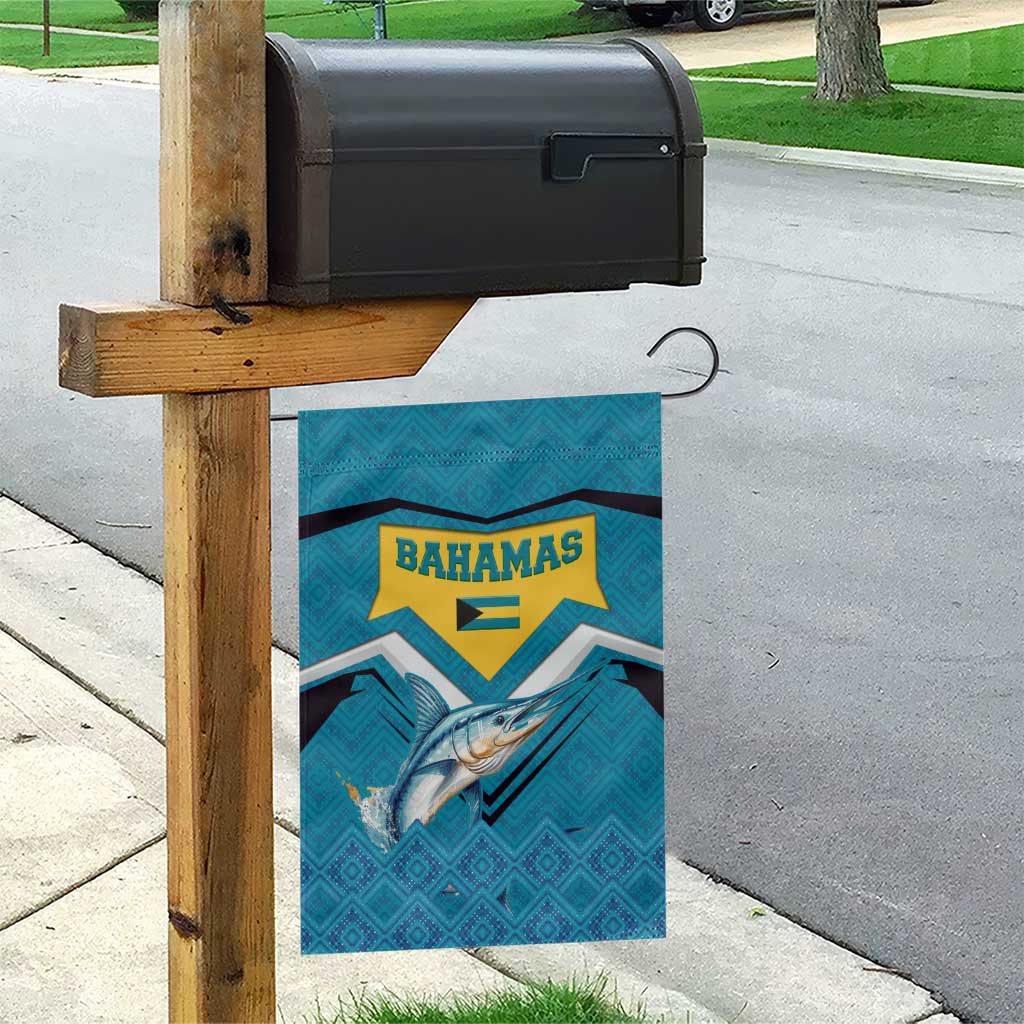 Bahamas Garden Flag with Blue Marlin Fish Tribal Chevron Flag Spirit