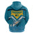 Bahamas Hoodie with Blue Marlin Fish Tribal Chevron Flag Spirit
