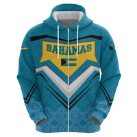 Bahamas Hoodie with Blue Marlin Fish Tribal Chevron Flag Spirit