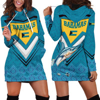Bahamas Hoodie Dress with Blue Marlin Fish Tribal Chevron Flag Spirit
