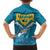 Bahamas Kid Hawaiian Shirt with Blue Marlin Fish Tribal Chevron Flag Spirit