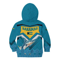 Bahamas Kid Hoodie with Blue Marlin Fish Tribal Chevron Flag Spirit