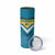 Bahamas Skinny Tumbler with Blue Marlin Fish Tribal Chevron Flag Spirit
