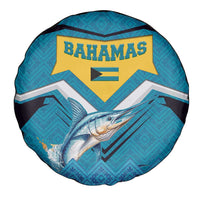 Bahamas Spare Tire Cover with Blue Marlin Fish Tribal Chevron Flag Spirit