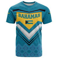 Bahamas T Shirt with Blue Marlin Fish Tribal Chevron Flag Spirit