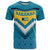 Bahamas T Shirt with Blue Marlin Fish Tribal Chevron Flag Spirit