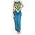 Bahamas Tank Maxi Dress with Blue Marlin Fish Tribal Chevron Flag Spirit