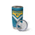 Bahamas Tumbler Cup with Blue Marlin Fish Tribal Chevron Flag Spirit