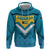 Bahamas Zip Hoodie with Blue Marlin Fish Tribal Chevron Flag Spirit