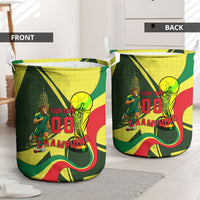 Personalized Senegal Champions World Football 2026 Laundry Basket Lions Of Teranga - Great Mosque Of Touba Pattern