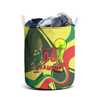 Personalized Senegal Champions World Football 2026 Laundry Basket Lions Of Teranga - Great Mosque Of Touba Pattern