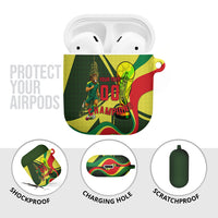 Personalized Senegal Champions World Football 2026 AirPods Case Lions Of Teranga - Great Mosque Of Touba Pattern