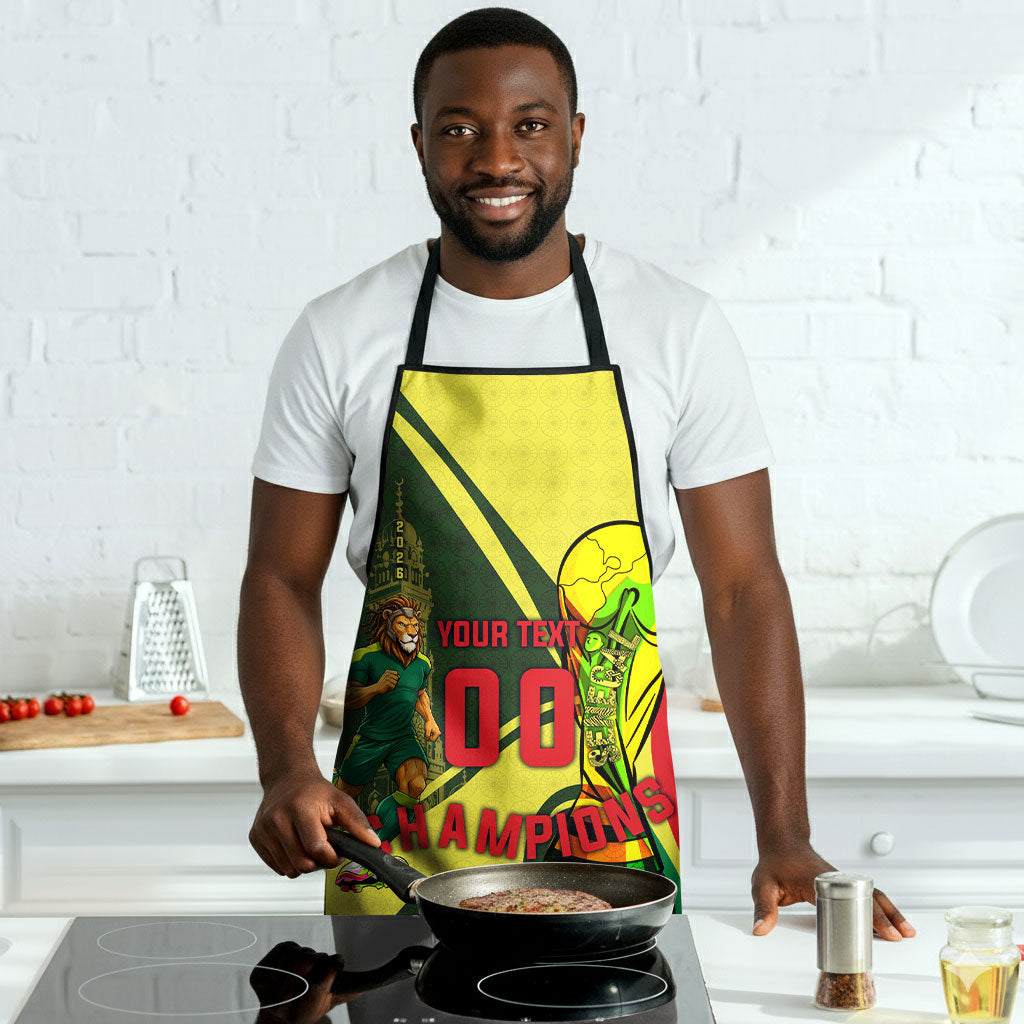 Personalized Senegal Champions World Football 2026 Apron Lions Of Teranga - Great Mosque Of Touba Pattern