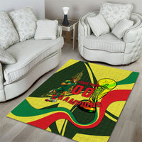 Personalized Senegal Champions World Football 2026 Area Rug Lions Of Teranga - Great Mosque Of Touba Pattern