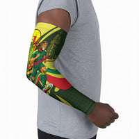 Personalized Senegal Champions World Football 2026 Arm Sleeves Lions Of Teranga - Great Mosque Of Touba Pattern