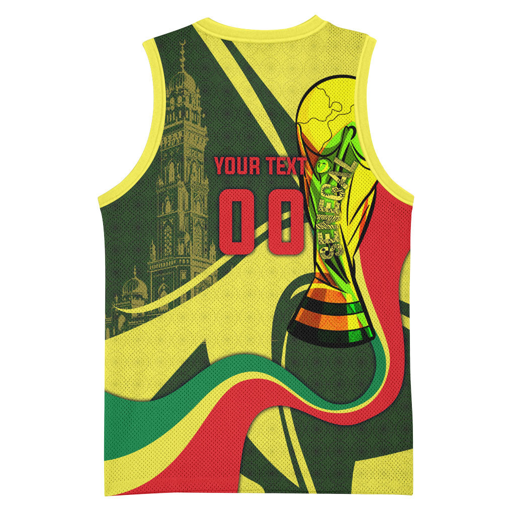 Personalized Senegal Champions World Football 2026 Basketball Jersey Lions Of Teranga - Great Mosque Of Touba Pattern