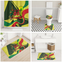 Personalized Senegal Champions World Football 2026 Bathroom Set Lions Of Teranga - Great Mosque Of Touba Pattern