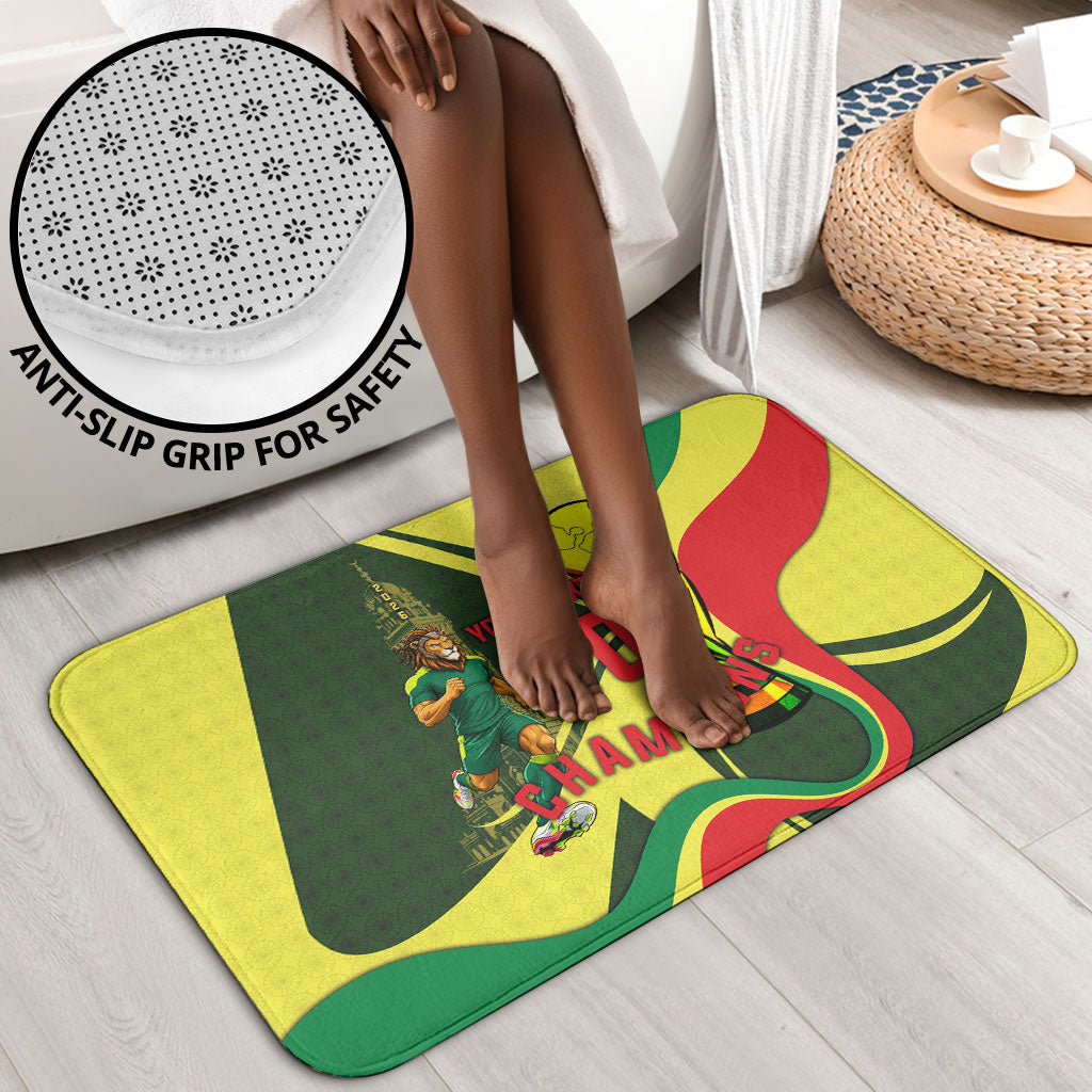 Personalized Senegal Champions World Football 2026 Bathroom Set Lions Of Teranga - Great Mosque Of Touba Pattern