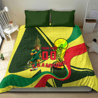 Personalized Senegal Champions World Football 2026 Bedding Set Lions Of Teranga - Great Mosque Of Touba Pattern