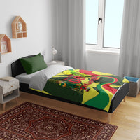 Personalized Senegal Champions World Football 2026 Bedding Set Lions Of Teranga - Great Mosque Of Touba Pattern