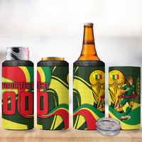 Personalized Senegal Champions World Football 2026 4 in 1 Can Cooler Tumbler Lions Of Teranga - Great Mosque Of Touba Pattern