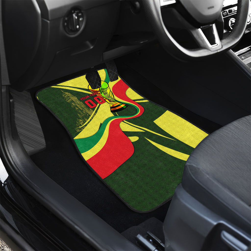 Personalized Senegal Champions World Football 2026 Car Mats Lions Of Teranga - Great Mosque Of Touba Pattern