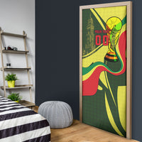 Personalized Senegal Champions World Football 2026 Door Cover Lions Of Teranga - Great Mosque Of Touba Pattern