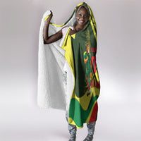 Personalized Senegal Champions World Football 2026 Hooded Blanket Lions Of Teranga - Great Mosque Of Touba Pattern