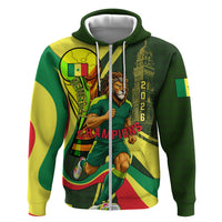 Personalized Senegal Champions World Football 2026 Hoodie Lions Of Teranga - Great Mosque Of Touba Pattern