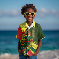 Personalized Senegal Champions World Football 2026 Kid Hawaiian Shirt Lions Of Teranga - Great Mosque Of Touba Pattern