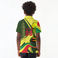 Personalized Senegal Champions World Football 2026 Kid Polo Shirt Lions Of Teranga - Great Mosque Of Touba Pattern