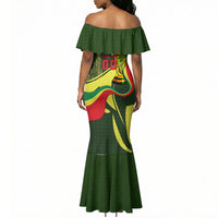 Personalized Senegal Champions World Football 2026 Mermaid Dress Lions Of Teranga - Great Mosque Of Touba Pattern