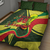 Personalized Senegal Champions World Football 2026 Quilt Bed Set Lions Of Teranga - Great Mosque Of Touba Pattern