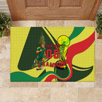 Personalized Senegal Champions World Football 2026 Rubber Doormat Lions Of Teranga - Great Mosque Of Touba Pattern