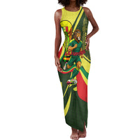 Personalized Senegal Champions World Football 2026 Tank Maxi Dress Lions Of Teranga - Great Mosque Of Touba Pattern
